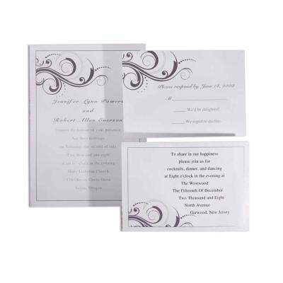 China Simple Elegant Chinese Talking Europe Wedding Invitation Card With Low Price for sale