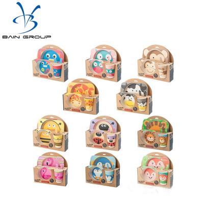 China Eco-Friendly Biodegradable Sustainable Baby 5Pcs Dinnerware Sets for sale