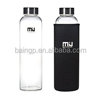 China 2017 Sustainable New And Customized Borosilicate Glass Water Bottle Hot Selling Sports Bottle for sale