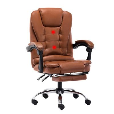 China Massage Swivel Brown High Back Leather Massage Office Chairs for sale