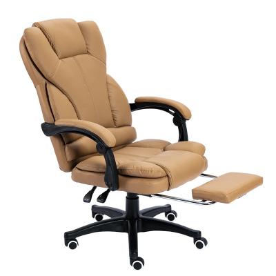 China High Swivel Adjustable Back Office Chair Luxury Leather (Height) Chair With Footrest for sale