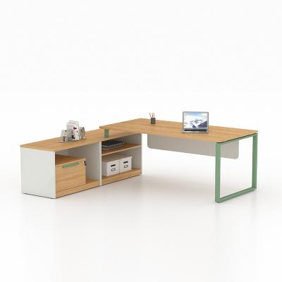 China L-Shape Extendable High Quality Commercial Melamine Furniture Office Executive Desk for sale