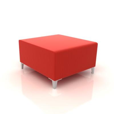 China Durable Nordic Pouf Stool With White Metal Modern Square Leg Stool for sale