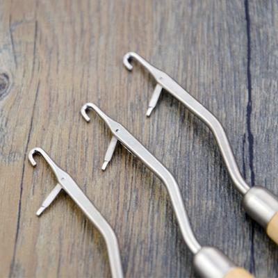 China Hair Extension Hair Locking Tool For Braid Bent Latch Hook Crochet Needle Set Lock Hook Hair Extension Tool for sale