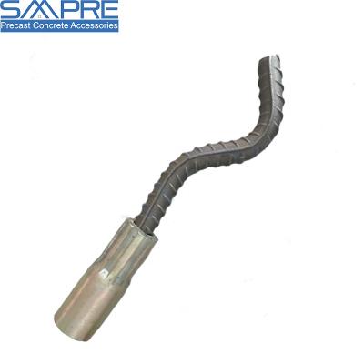 China Precast Concrete Parts Embeded Short Wavy Tail Modern Wavy Tail Threaded Rebar Anchor Insert Lifting Socket for sale