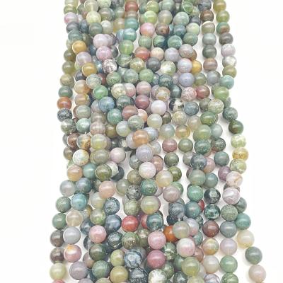 China Wholesale China 6mm Natural Moss Agate Crystal Stone Beads 8mm Loose Beads Different Material For Jewelry Making for sale