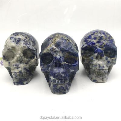 China Europe wholesale crystal skulls hand carved lapis lazuli skulls crystal skulls for decoration for sale