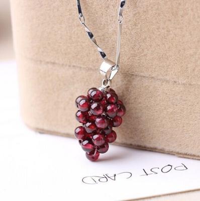 China Europe Charming Gifted Fancy Garnet Crystal Grape Pendant Design For Girls for sale