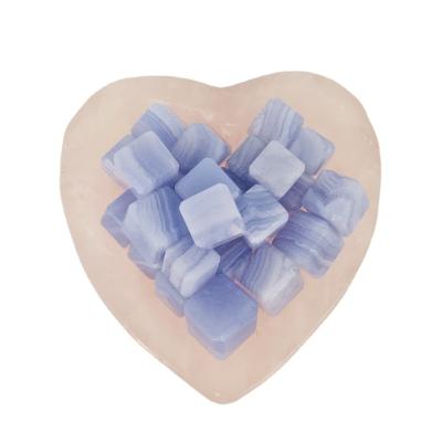 China Wholesale Natural China Crystal Love Heart Shape Blue Lace Agate Quartz Heart For Decoration Gift for sale