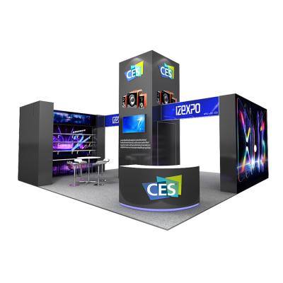 China Lightweight 30MINS QUICK BUILD HIGH END 2022 Booth Ideas For Trade Shows Booth Backdrop Exhibition Stall for sale