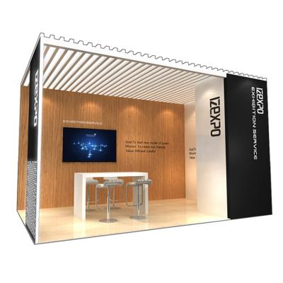 China IZEXPO 30mins Lightweight Quick Build Exhibitor Lightbox Led Displayracks Beauty Exhibition Booth for sale