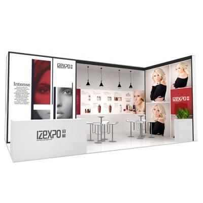 China IZEXPO 30MINS Lightweight SET 10x20ft Cosmetics Modular Exhibition Booth Display Contractor for sale