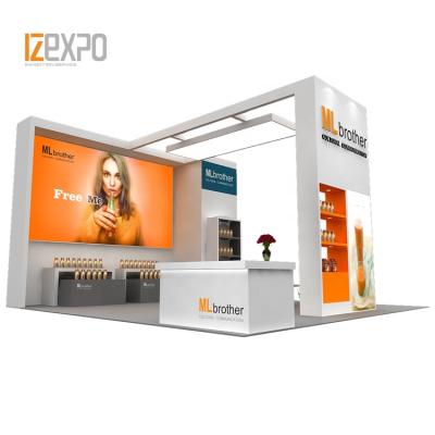 China IZEXPO QUICK BUILD 20x20 Cheaper Expo Display Stand Exhibition Booth Just 30MINS for sale