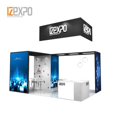 China FAST CONSTRUCTION 4x6m Island Trade Show Booth Fair Exhibit Display Fair IZEXPO 30MINS Stand for sale