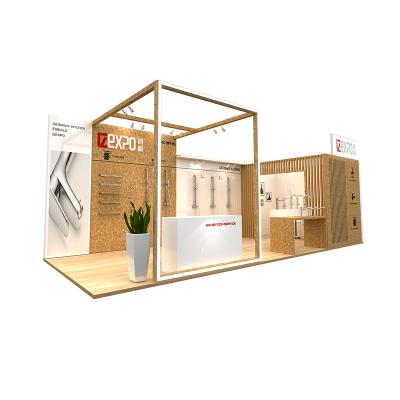 China IZEXPO 30mins Fast Construction 2021 Exhibition Wooden Stand Fair Wooden Fair Display Exhibition Fair Stand for sale