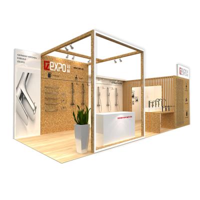 China IZEXPO Fair 30mins Build 2021 Light Weight Exhibition Stand Wooden Trade Show Booth for sale