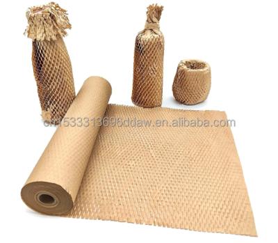 China Hot Selling Eco-Friendly Moving Kraft Paper Honeycomb Wood Cushioning Envelope Roll With Fragile Stickers - Protective Kraft Wrapping for sale