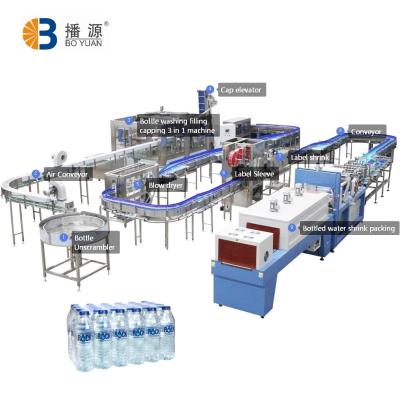 China 10000bph Food Bottled Water Drinking Pure Water Filling Machine Equipment List Factory Production Line 0.5-1.5L for sale