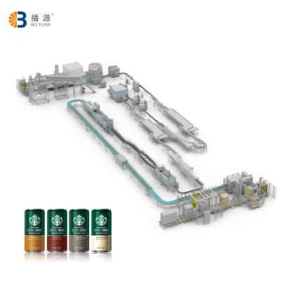 China Beverage coffee drink drinks filling sealing machine list whole plant complete production line (noise can) canning machine for sale