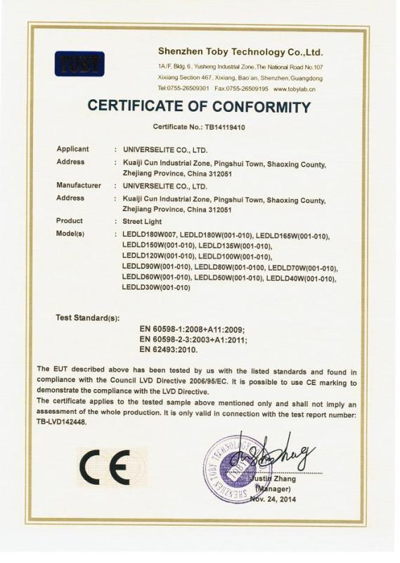 CE - Universelite Co., Ltd.