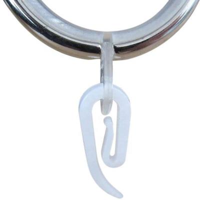 China BMR Minimalist Hooks 100 Packs For Door Curtain, Window Curtain, White Curtain Hooks for sale