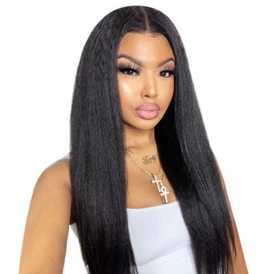 China Wholesale Virgin Curly Straight Hair Gs Wigs Hd Curly Straight Human Hair Yaki Lace Wig for sale