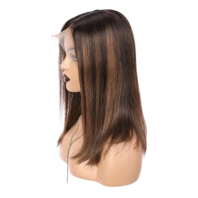 China Other Cheap Peruvian Straight Hair Bundles Wholesale Grade 12a Short Ombre Colored Lead Cut Lace Front Wig Deal Hair Bundles for sale