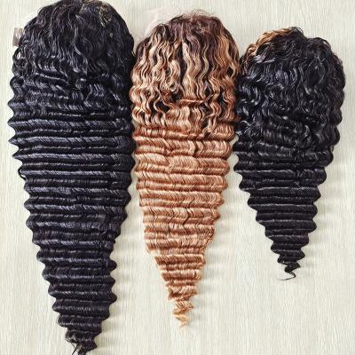 China Unprocessed Brazilian Virgin Full Lace Human Hair Deep Wave 13*4 Deep Wave Human Hair Weaves & Wigs Hair for sale