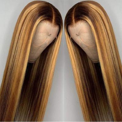 China 100% Silky Straight Mink Brazilian Virgin Human Hair Wave Wig For Black Women Accent Straight Lace Wig for sale