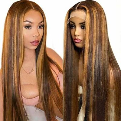 China 100% Silky Straight Mink Brazilian Virgin Human Hair Wave Wig For Black Women Accent Straight Lace Wig for sale