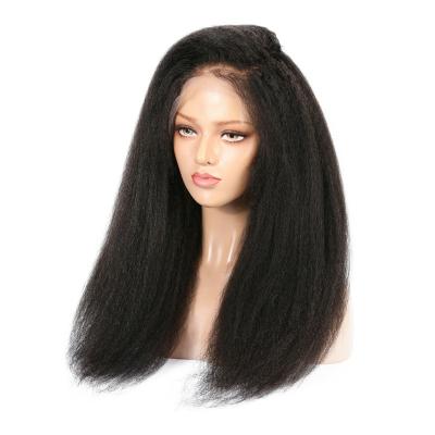 China Cheap Natural Straight Virgin Human Hair Straight Lace Front Wig Headband Wigs For Color Women Hair for sale