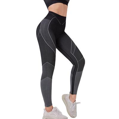 China Peach Suit Celebrity Yoga Fitness Sports Yoga Tight Pants Breathable Net Waist High Hips Breathable Tight Pants for sale