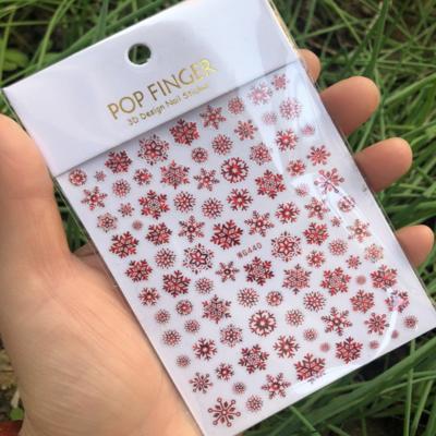 China Nail Art Decoration WG440-443 Snowflake Series Gum Gum Snowflake Series Colorful Glow-in-the-Dark Nail Stickers Can Be Customized for sale