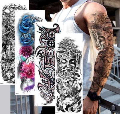 China Manufacturer TQB041-080 Temporary Body Waterproof Large Sleeve Wholesale Temporary Tattoo Water Transfer Extended Arm for sale