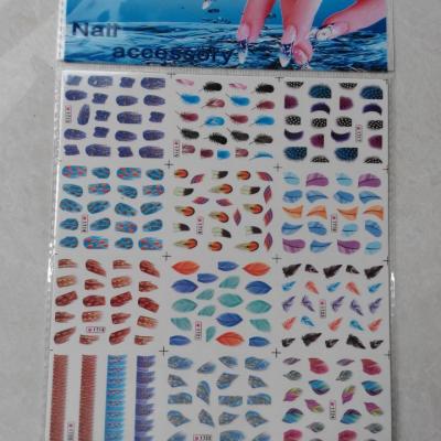 China Paper Nail Art Christmas Decal YB277-300/Large Nail Art Sticker Halloween Watermark Nail Sticker for sale