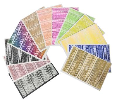 China New Snake Skin High Quality Nail Paper Stickers Stripe Neon Sticker For Nail Art for sale