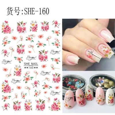 China SHE153-160 Neiss New SHE153-160 Neiss 3D Nail Sticker Avocado Cactus Art Design Summer Leaf Decal Beauty Nail Paper Sticker for sale