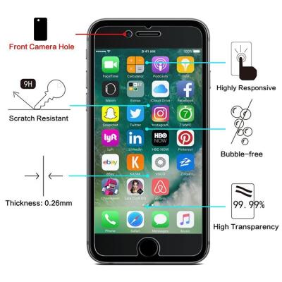 China High Definition 2.5 D Tempered Glass Screen Protector Bubble Free For IPhone for sale