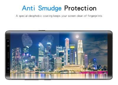 China Anti Smudge Note 8 Curved Screen Protector , 9H Hardness Tempered Glass Screen Protector for sale