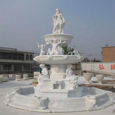 China Modern Natural Decorative Granite Stone Water Overflowing Garden Fountains for sale