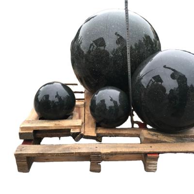 China Garden Modern Natural Decorative Black Granite Stone Ball for sale