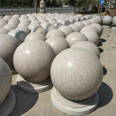 China Garden Classic Natural Granite Car Stopping Polished Stone Ball for sale