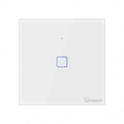 China SONOFF T0 R-U 1GANG WIFI Wifi Wall Switch For Sale Touch Led Switch With Wireless Wall Plate CE ROSH FCC for sale