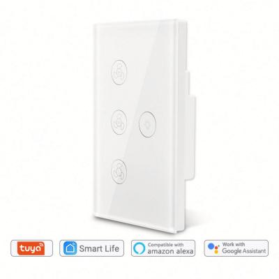 China Tuya Smart Fan Switch Life WiFi Ceiling Fan Smart Lamp Switch Compatible with Alexa and Google Home for sale