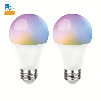 China Ewelink Residential Hot Selling Wifi RGB 9W Wifi Smart LED Remote Light Bulb With Dimmable RGB Color for sale