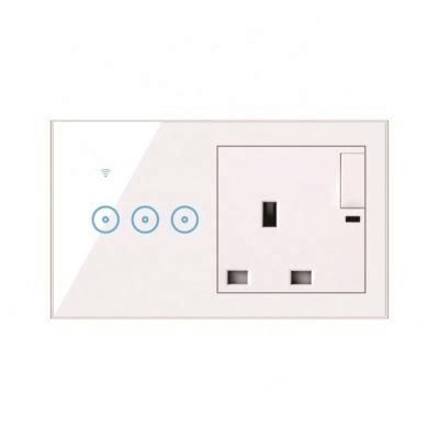 China EWELINK R-U Wifi Socket Wifi Wall Socket Smart Touch Switch Touch In Smart Home 3GANG SWITCH for sale