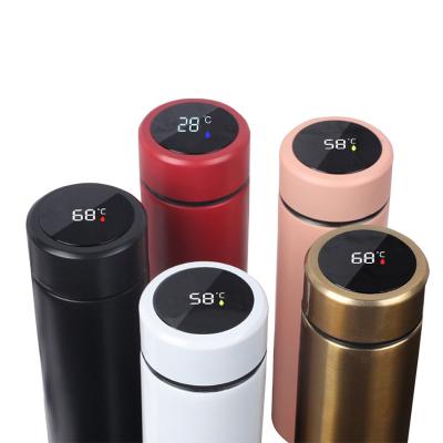 China PORTABLE Modern Luxury Smart Thermos Led Stainless Steel 2021 Insulated Double Wall Led Thermos Flask for sale