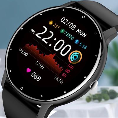 China New ZL02 Fitness Tracker 2022 Touch Screen Sport Smartwatch Camera Remote Smart Watch IPX67 Full Screen Touch Waterproof Round Health Monitor for sale