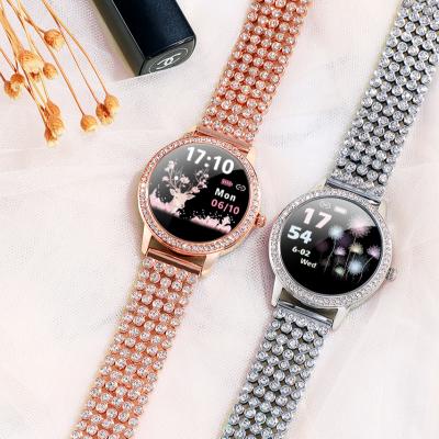 China APP Order 2021 LW20 Fashion Steel Diamond-studded Gift For Lover Smart Watch For Women for sale