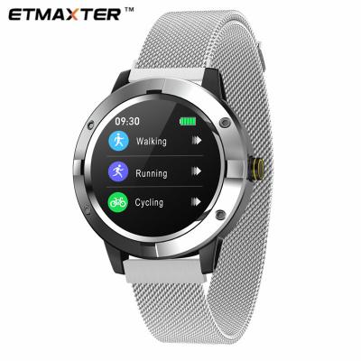 China New 2020 Touch Screen Strap ETMAXTER Steel Smart Watch Q10 Touch Screen Waterproof Android BT Smartwatch For Men Women Wristwatches for sale